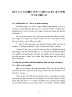KẾT QUẢ NGHIÊN CỨU VÀ BÀN LUẬN VỀ CÔNG TY TRAPHACO