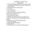 DE KIEM TRA KHOA HOC CUOI KI I LOP 4