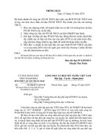 Thông báo về kế hoạch kiểm tra PCGD của tỉnh Thanh Hóa