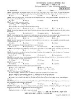 Đề mẫu thi HKI Hóa 12 số 6