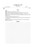 KIỂM TRA 1 TIẾT SỐ HỌC 6 HAY