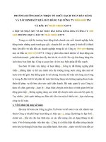 PHƯƠNG HƯỚNG HOÀN THIỆN TỔ CHỨC HẠCH TOÁN BÁN HÀNG VÀ XÁC ĐỊNH KẾT QUẢ BÁN HÀNG TẠI CÔNG TY MÔI GIỚI TM