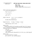 Đề + ĐA thi HSG toán 8