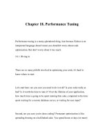 Dive Into Python-Chapter 18. Performance Tuning