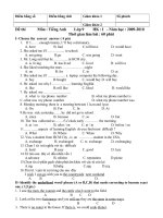 Đề Thi HKI-Lớp9-10-11