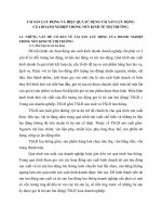 TÀI SẢN LƯU ĐỘNG VÀ HIỆU QUẢ SỬ DỤNG TÀI SẢN LƯU ĐỘNG