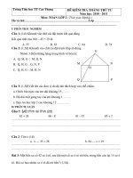 Đề Kiểm tra tháng thứ tư 1 năm học 10 -11