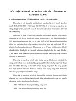 GIỚI THIỆU CHUNG VỀ CHI NHÁNH PHÍA BẮC  TỔNG CÔNG TY XÂY DỰNG HÀ NỘI