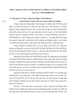 THỰC TRẠNG CHẤT LƯỢNG DỊCH VỤ THÔNG TIN DI ĐỘNG HIỆN NAY TẠI  VMS MOBIFONE