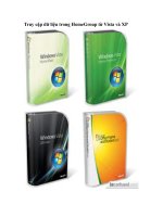 Truy cập dữ liệu trong HomeGroup từ Vista và XP