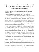 MỘT SỐ KIẾN NGHỊ NHẰM HOÀN THIỆN CÔNG TÁC KẾ TOÁN CHI PHÍ VÀ TÍNH GIÁ THÀNH SẢN PHẨM TẠI CÔNG TY HOÁ CHẤT SƠN HÀ NỘI