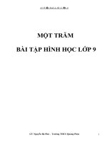 Tuyển tập 100 bài hình có lời giải thi vào 10