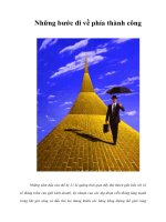 Những bước đi về phía thành công