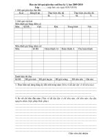 Mẫu báo cáo kết quả GD