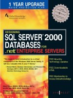 Designing SQL Server Databases for .NET Enterprise Servers