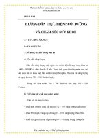 Hướng dẫn thực hiện nuôi dưỡng và chăm sóc sức khỏe