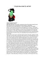 Cái giá khoa danh ấy mới hời