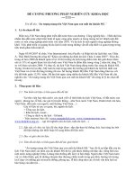 ĐỀ CƯƠNG PHƯƠNG PHÁP NGHIÊN CỨU KHOA HỌC