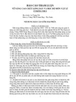 BÁO CÁO THAM LUẬN MÔN VẬT LÍ THCS