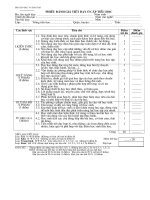 phiếu đánh giá tiết dạy