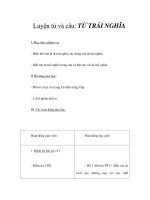 Luyện từ và câu - TỪ TRÁI NGHĨA