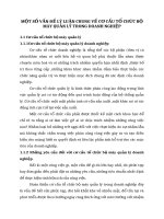 MỘT SỐ VẤN ĐỀ LÝ LUẬN CHUNG VỀ CƠ CẤU TỔ CHỨC BỘ MÁY QUẢN LÝ TRONG DOANH NGHIỆP