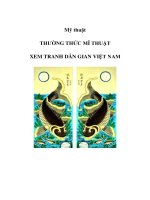 Mỹ thuật 4 - THƯỜNG THỨC MĨ THUẬT XEM TRANH DÂN GIAN VIỆT NAM