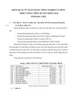 KHÁI QUÁT VỀ NGÂN HÀNG NÔNG NGHIỆP VÀ PHÁT TRIỂN NÔNG THÔN HUYỆN ĐÔNG HẢI