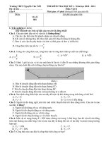 Đề và đáp án môn Vật Lý8 M801 (2010 - 2011)