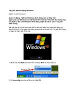 Tăng tốc độ khởi động Windows