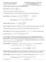 de thu thi dai hoc lan 1 mon toan chuyen tb