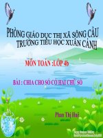 bài: CHIA CHO SỐ CÓ HAI CHỮ SỐ