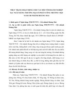 THỰC TRẠNG HOẠT ĐỘNG CHO VAY ĐỐI VỚI DOANH NGHIỆP TẠI  NGÂN HÀNG THƯƠNG MẠI CỔ PHẦN CÔNG THƯƠNG VIỆT NAM CHI NHÁNH HOÀNG MAI