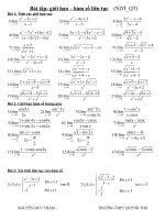 GIỚI HẠN HÀM SỐ