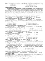 Đề thi Ngữ văn 6 - HK I (09-10)