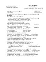 ĐỀ KIỂM TRA HỌC KÌ 1 CÔNG NGHỆ 8. CHUẨN