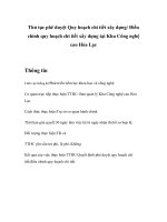 Thủ tục phê duyệt Quy hoạch chi tiết xây dựng/ Điều chỉnh quy hoạch chi tiết xây dựng tại Khu Công nghệ cao Hòa Lạc