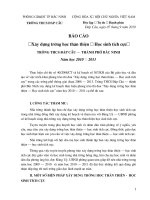 Báo cáo xây dựng trường học thân thiện