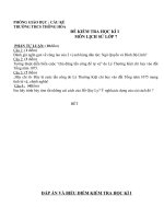 ĐỀ THI HỌC KỲ I SỬ 7