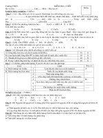 Đề KT Hóa 8 - Tiết 25