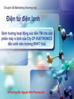 Định hướng hoạt động xúc tiến TM cho sản phẩm máy vi tính của cty CP HUETRONICS  đến sinh viên trường ĐHKT huế  