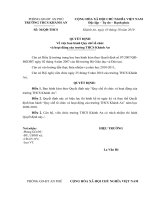 Qui chế hoạt động của trường THCS