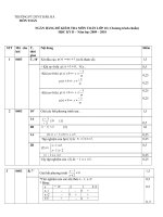 ngân hàng đè kiểm tra toán 10 hki 2