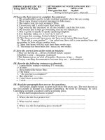 Đề KT học kỳ I (anh 9)