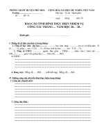 Mẫu báo cáo tháng