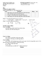 Đề/đáp án HH tiết 25 (đề 1)