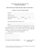 Đơn xin đăng ký kiểm tra điều kiện vệ sinh thú y