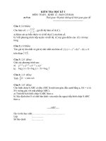 Đề ôn HK I Toán 12 số 8