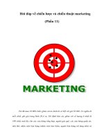 Hỏi đáp về chiến lược và chiến thuật marketing (Phần 11)