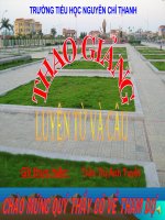 LUYỆN TỪ VÀ CÂU 3:SO SÁNH -DẤU CHẤM